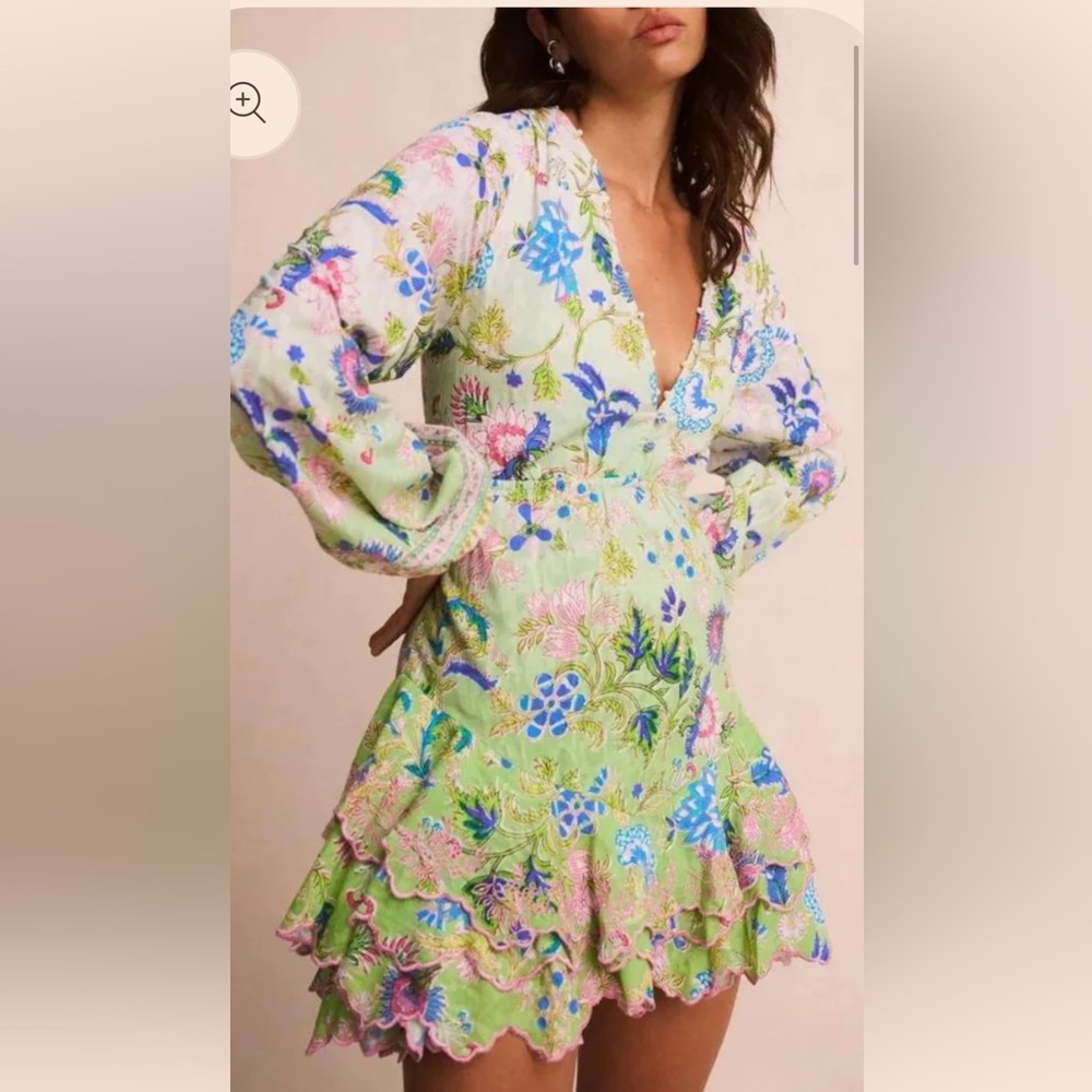 Hemant and Nadita Rhea plunged short dress size small NWT